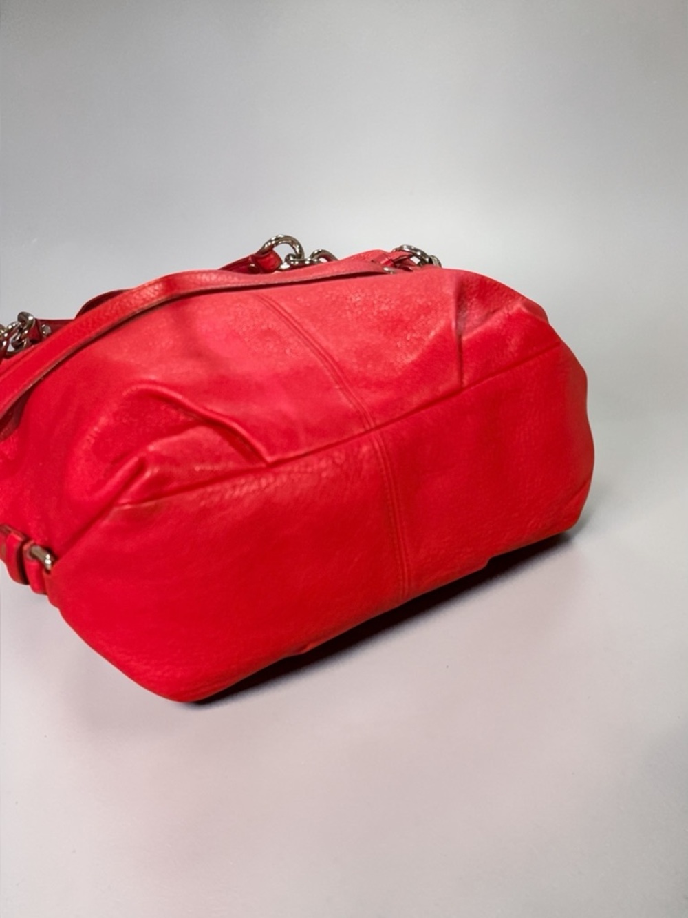 COACH Brooke Red Leather Hobo Shoulder Bag 14142 - Picture 6 of 14
